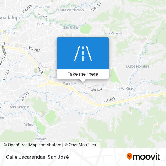 Calle Jacarandas map
