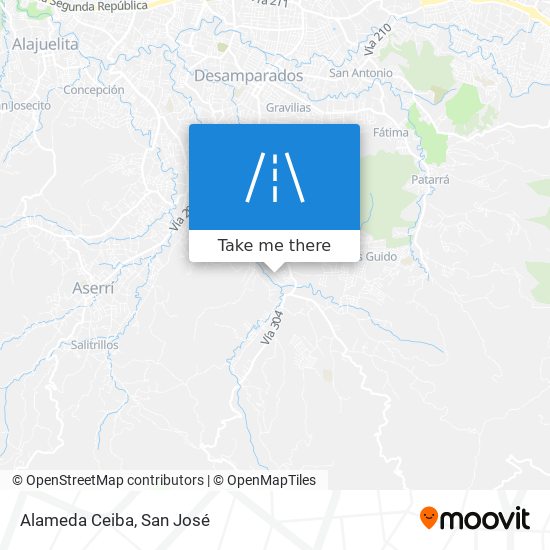 Alameda Ceiba map