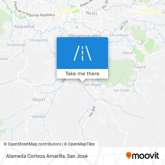 Alameda Corteza Amarilla map
