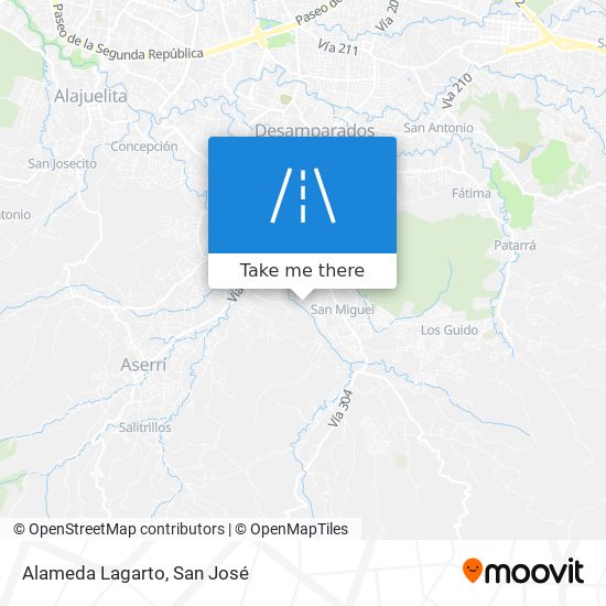 Alameda Lagarto map