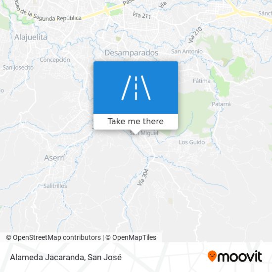 Alameda Jacaranda map