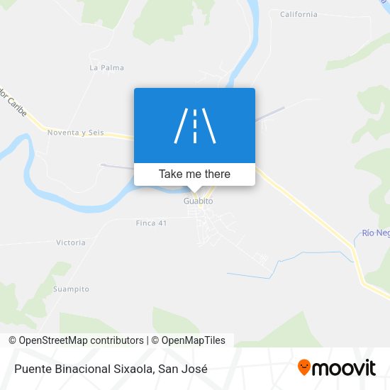 Puente Binacional Sixaola map