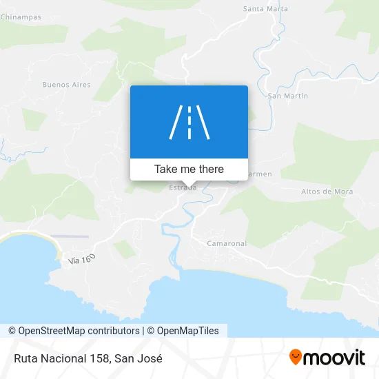 Ruta Nacional 158 map