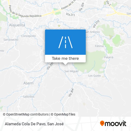 Alameda Cola De Pavo map