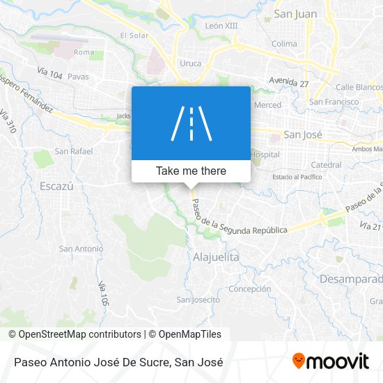 Mapa de Paseo Antonio José De Sucre
