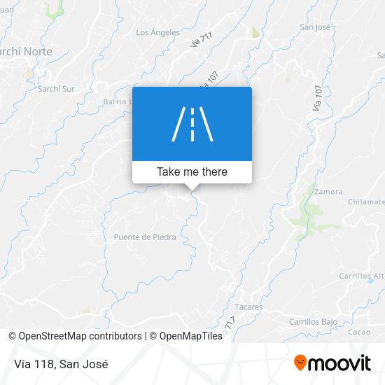 Mapa de Vía 118