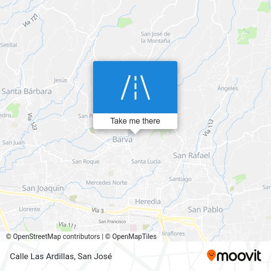 Mapa de Calle Las Ardillas