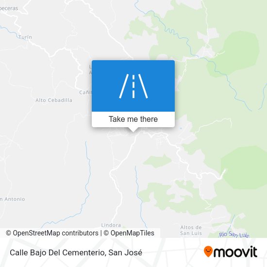 Mapa de Calle Bajo Del Cementerio
