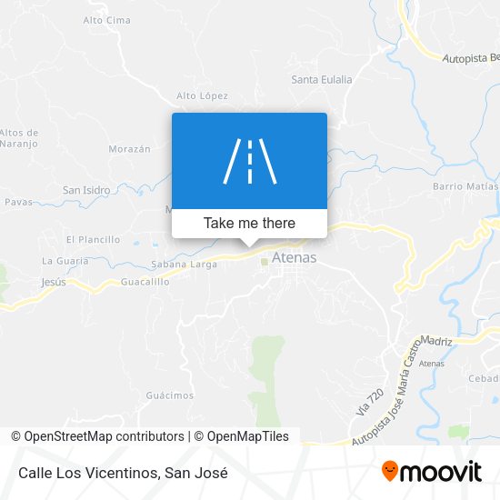 Mapa de Calle Los Vicentinos