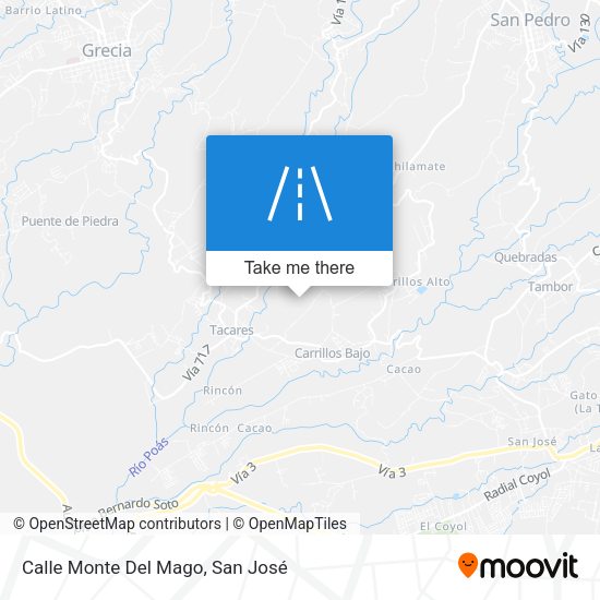 Calle Monte Del Mago map