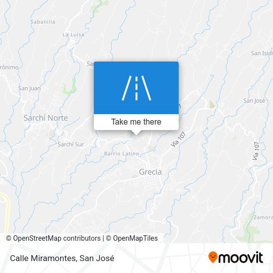 Mapa de Calle Miramontes