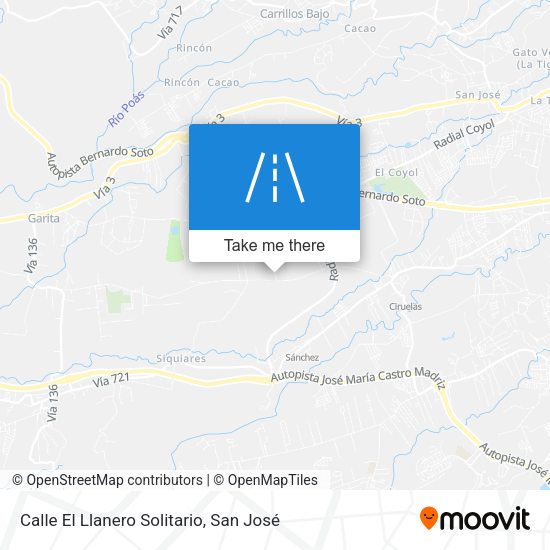 Mapa de Calle El Llanero Solitario