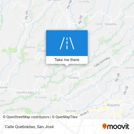 Calle Quebradas map