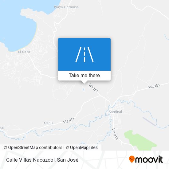 Mapa de Calle Villas Nacazcol