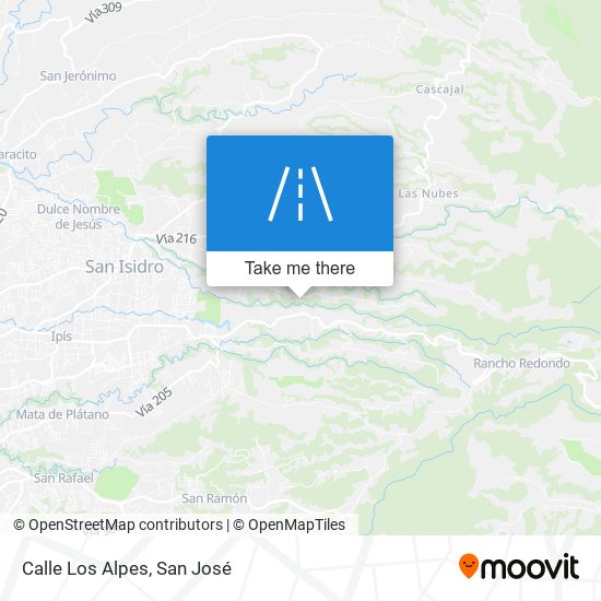 Mapa de Calle Los Alpes