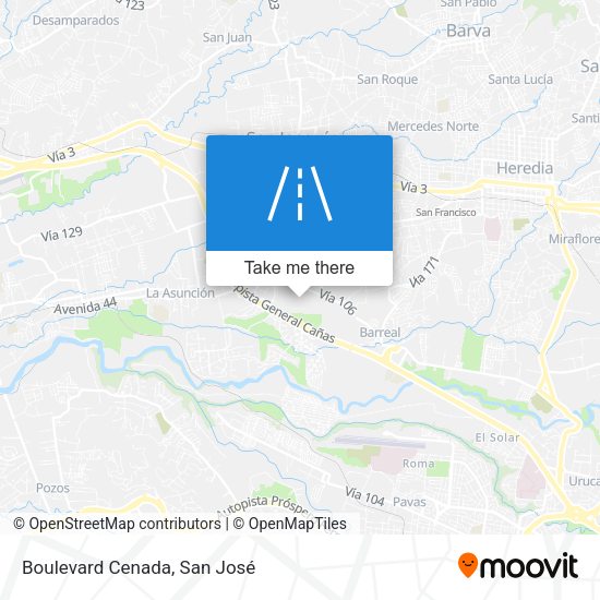 Mapa de Boulevard Cenada