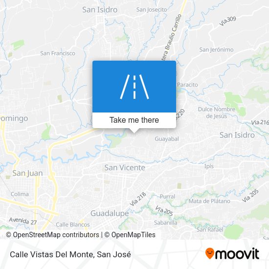 Mapa de Calle Vistas Del Monte