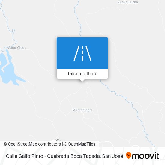 Calle Gallo Pinto - Quebrada Boca Tapada map