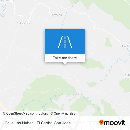 Calle Las Nubes - El Caoba map