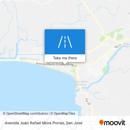Avenida Juan Rafael Mora Porras map
