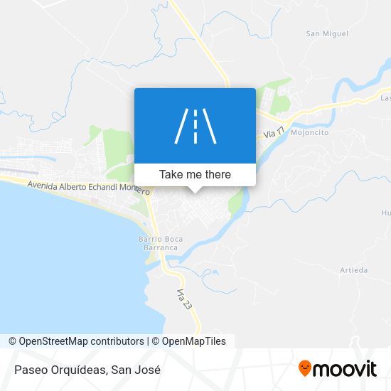 Mapa de Paseo Orquídeas
