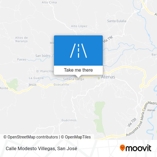 Mapa de Calle Modesto Villegas