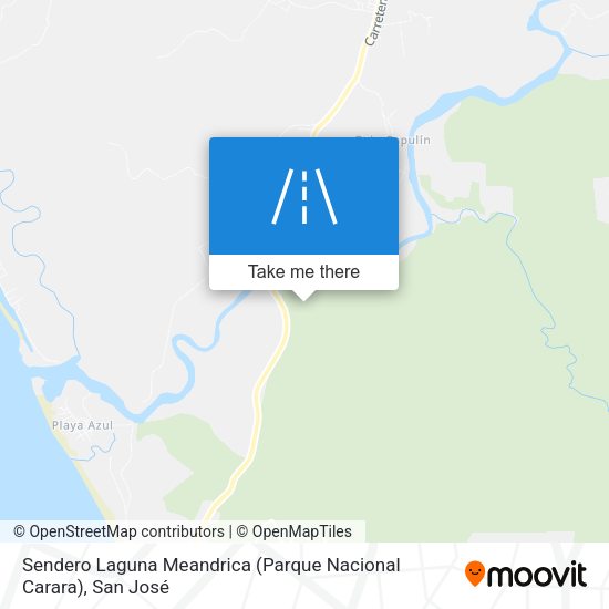 Mapa de Sendero Laguna Meandrica (Parque Nacional Carara)