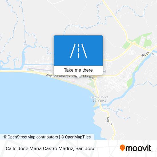 Calle José María Castro Madriz map