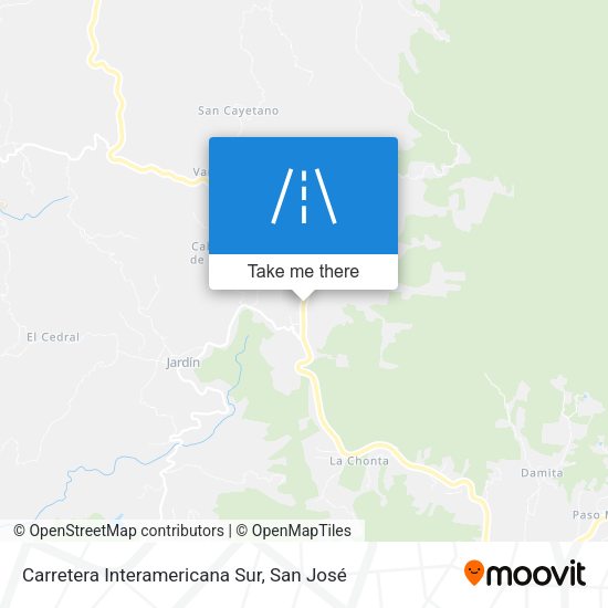 Carretera Interamericana Sur map