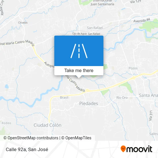 Calle 92a map