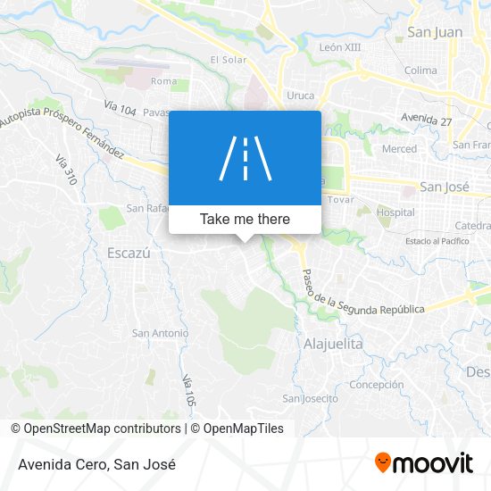 Mapa de Avenida Cero