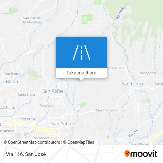 Mapa de Vía 116
