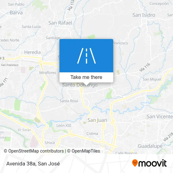 Avenida 38a map