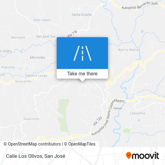 Mapa de Calle Los Olivos