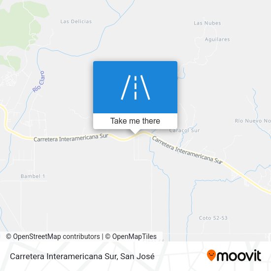 Mapa de Carretera Interamericana Sur