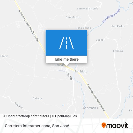 Carretera Interamericana map