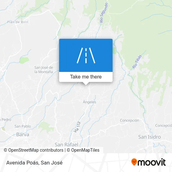 Avenida Poás map