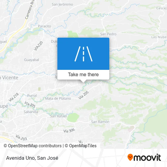 Mapa de Avenida Uno