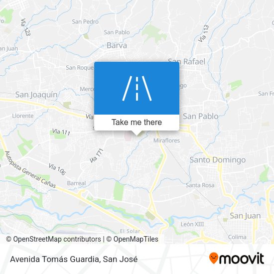 Avenida Tomás Guardia map