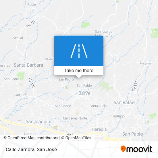 Mapa de Calle Zamora