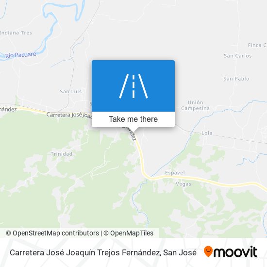 Carretera José Joaquín Trejos Fernández map