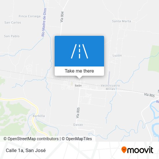 Mapa de Calle 1a