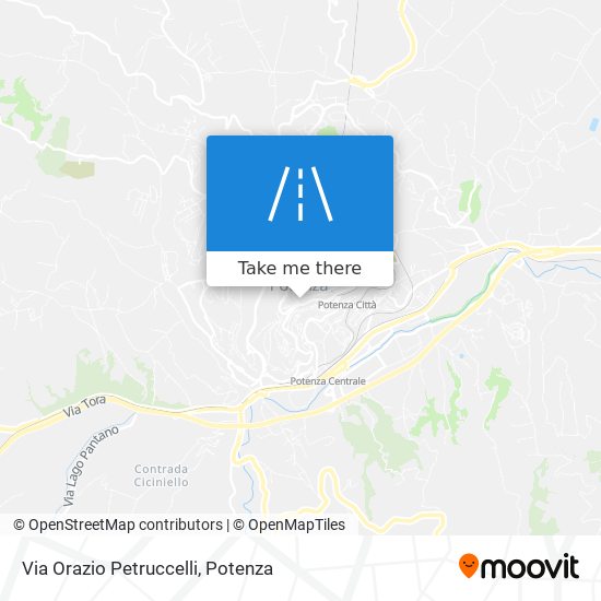 Via Orazio Petruccelli map