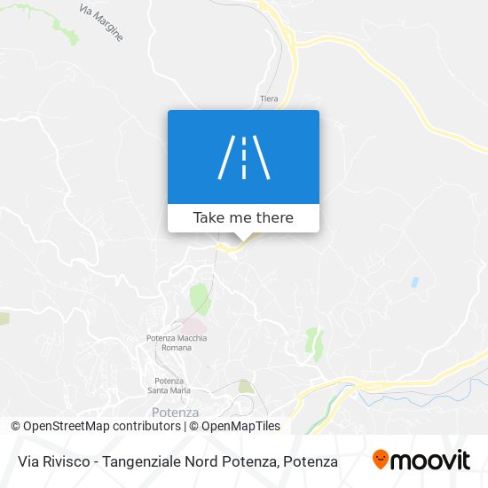 Via Rivisco - Tangenziale Nord Potenza map