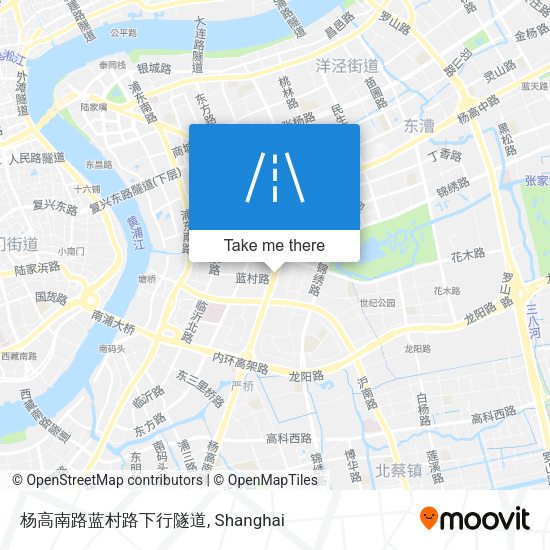 杨高南路蓝村路下行隧道 map
