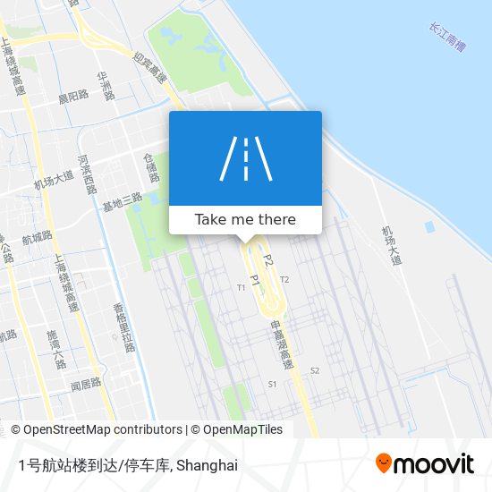 1号航站楼到达/停车库 map