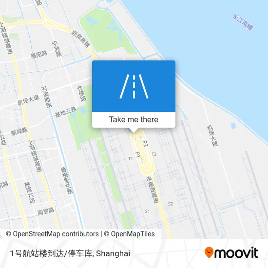 1号航站楼到达/停车库 map