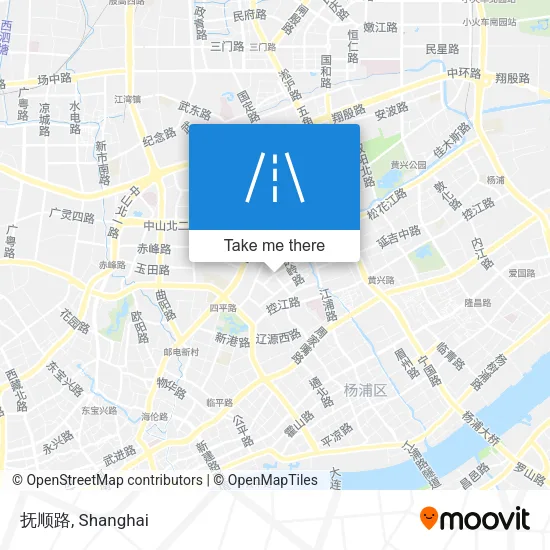 抚顺路 map