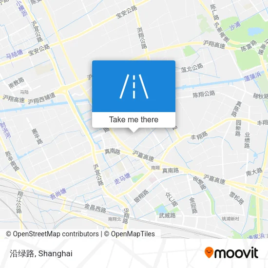 沿绿路 map
