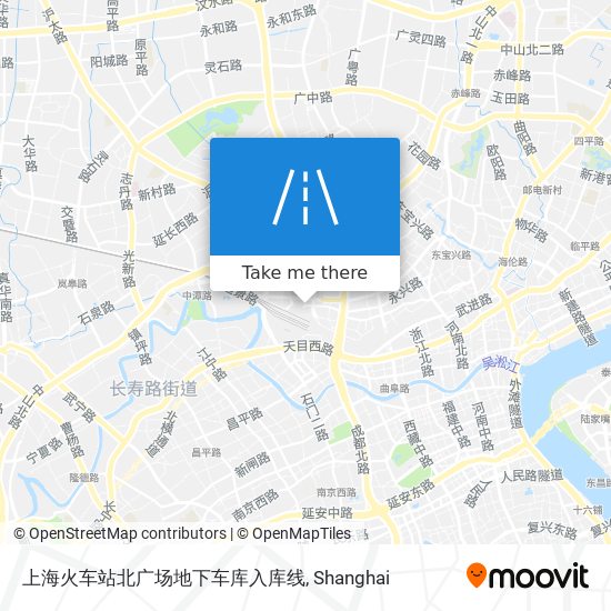 上海火车站北广场地下车库入库线 map